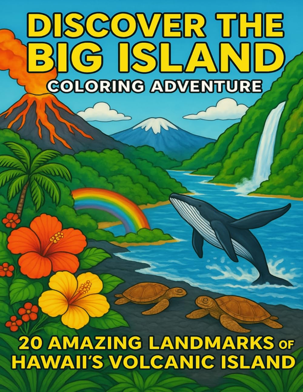 Big Island Coloring Book for Kids Ages 5-10: 20 Amazing Landmarks of Hawaii's Volcano Island - Educational Activity Book with Fun Facts About ... and Hawaiian Culture (Discover Hawai'i!)