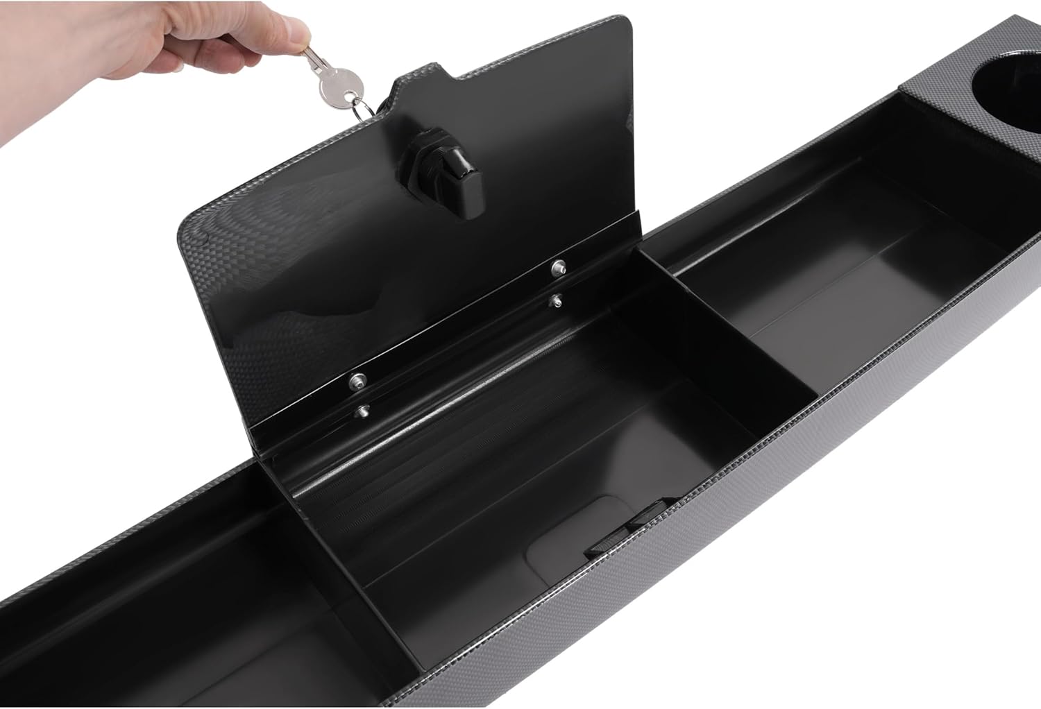 WUTIST Golf Cart Universal Front Dash Storage Tray Compatible Golf Cart Parts Plastic Carbon Fiber Color, Easy Installation