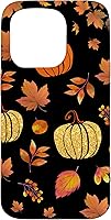 Vista 14 de Fall Leaves and Pumpkins Pattern Halloween Autumn Case for iPhone 17