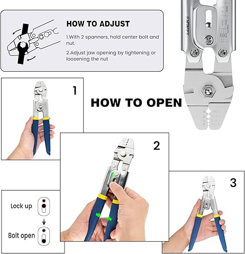 Miniatura 6 de Sanuke Kit de herramientas de prensado de cuerda de alambre, cable de acero inoxidable de 100 pies y 116 pulgadas, núcleo de hebra de 7 x 7, 100