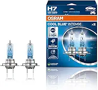 OSRAM COOL BLUE® INTENSE H7, +100% mais brilho, até 5.000K, lâmpada de farol de halogêneo, aparência de LED, caixa dobrável suspensa (2 lâmpadas)