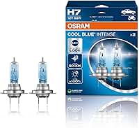 OSRAM COOL BLUE® INTENSE H7, +100% mais brilho, até 5.000K, lâmpada de farol de halogêneo, aparência de LED, caixa dobrável suspensa (2 lâmpadas)