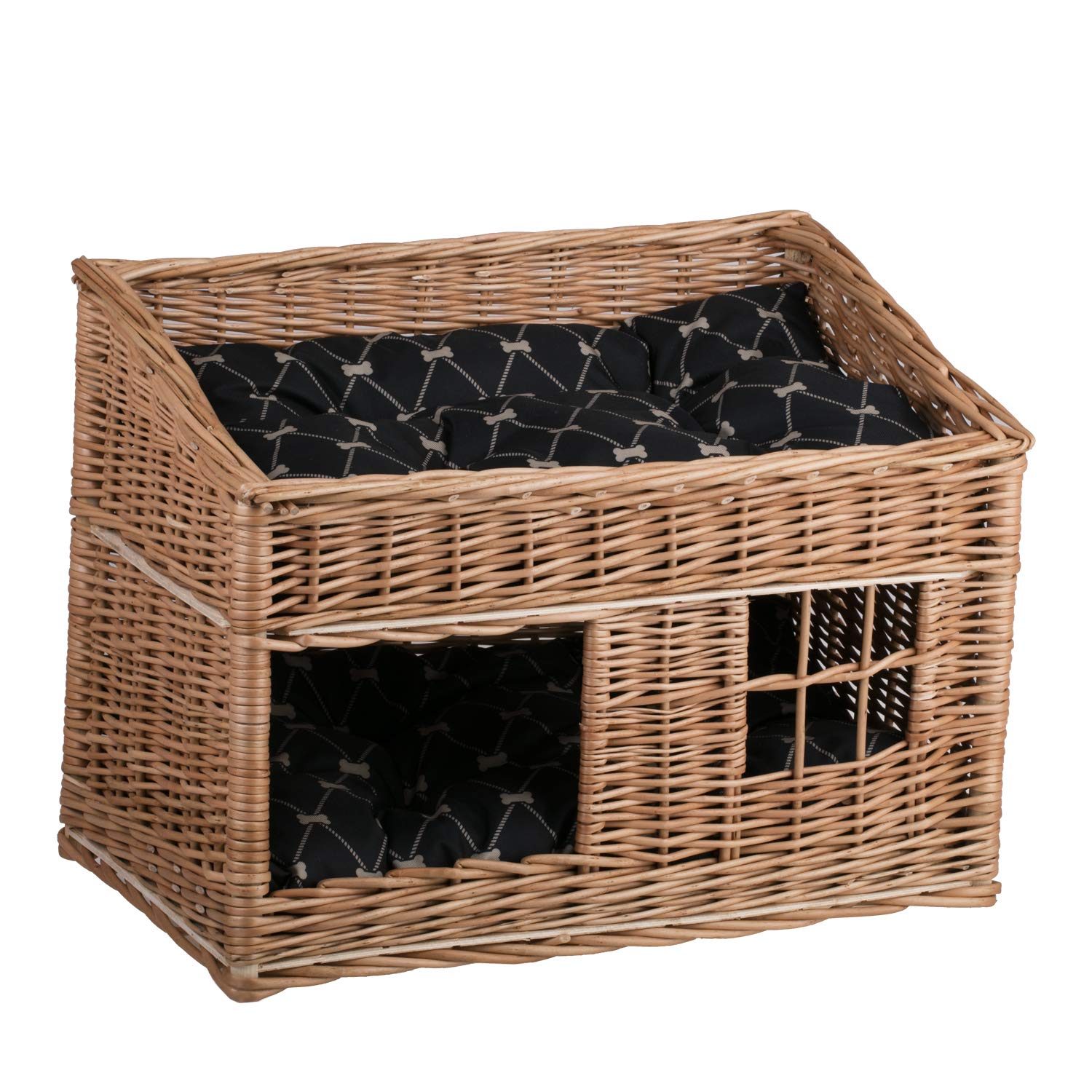Panier pour animaux en osier cocon protecteur double couchage chat
