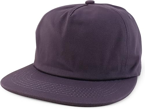 Trendy Apparel Shop Gorra de béisbol lisa sin estructurar de 5 paneles con respaldo plano