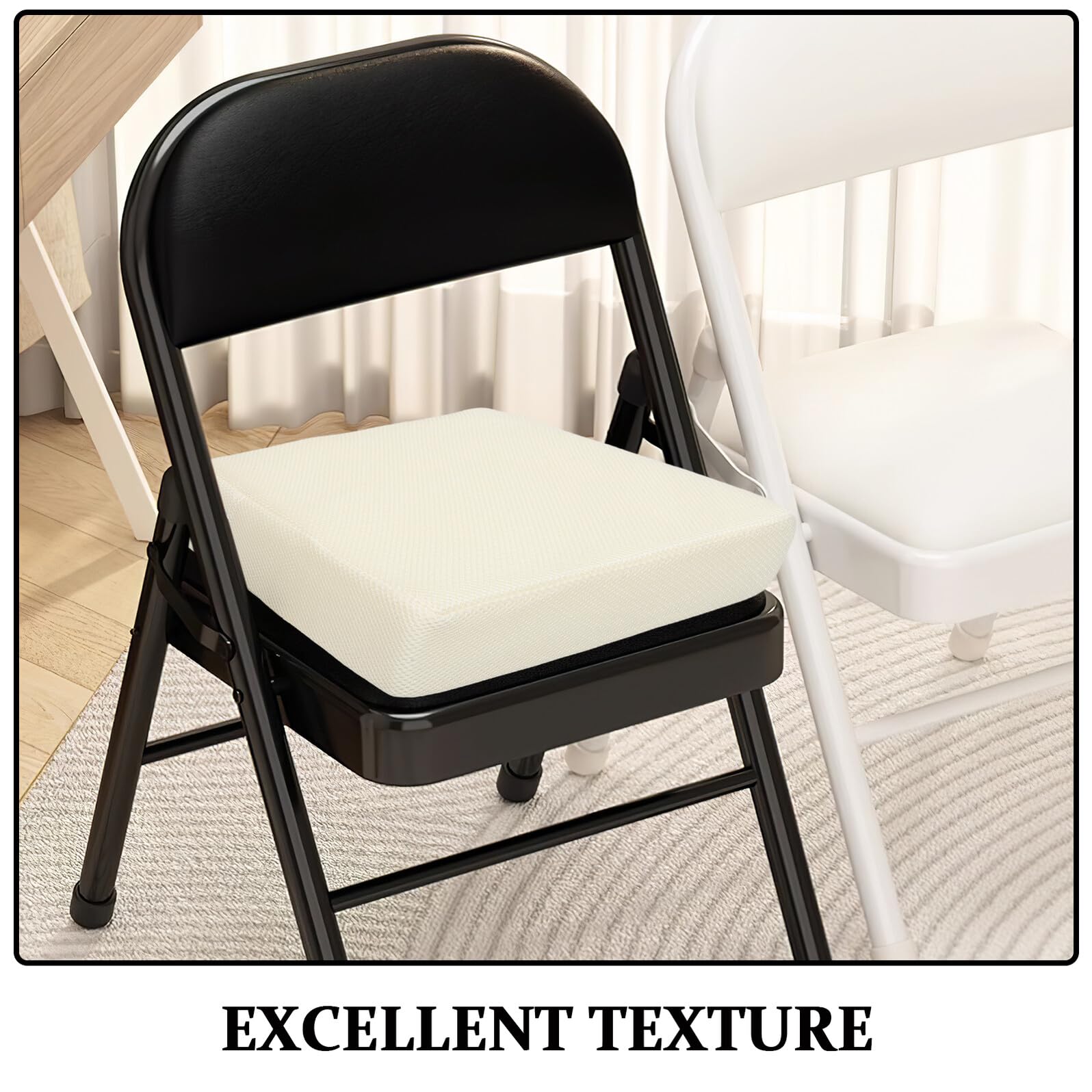 Asiento Elevador para Mesa de Comedor Infantil Cojín Cuadrado Ajustable de Malla Transpirable de 335 X 325 CM Almohadilla Antideslizante Color Leche Adecuado para