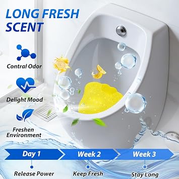 24 Packs Urinal Screen Deodorizer, Anti-Splash Urinal Cakes, 3 Scents