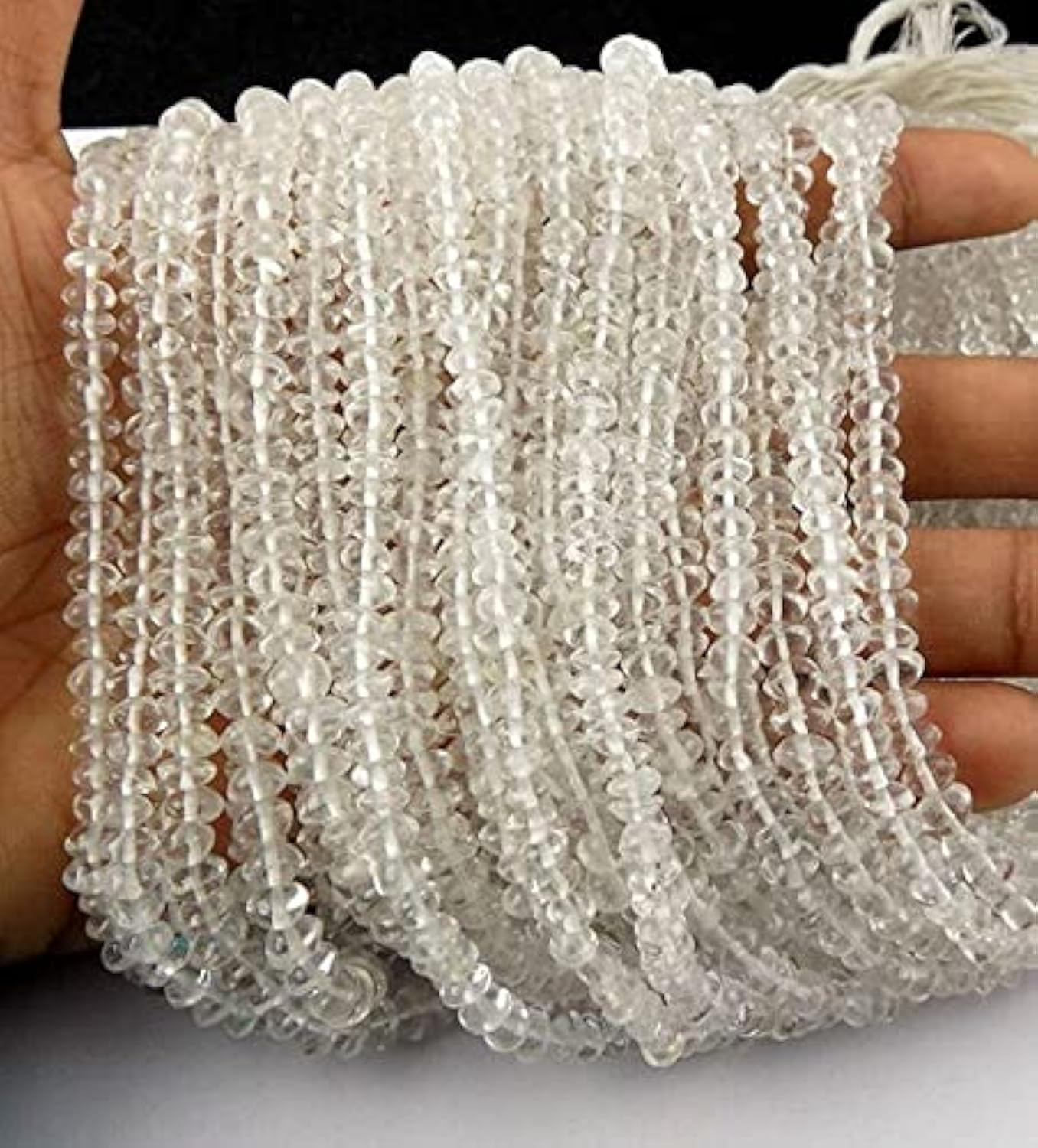 Quartz naturel perles rondelles pour fabriquer un cadeau personnalisé unique
