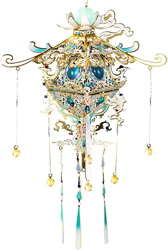 Miniatura 10 de MU Rompecabezas 3D para adultos, kits de modelos de metal, kits de construcción de flores chinas, bolsita perfumada B, ensamblaje en miniatura