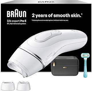 Braun Silk·expert Pro 5, Smart Pulsed Light Epilator, Peli Laser Hair Removal for Women, Permanent Hair Reduction, with 2 …
