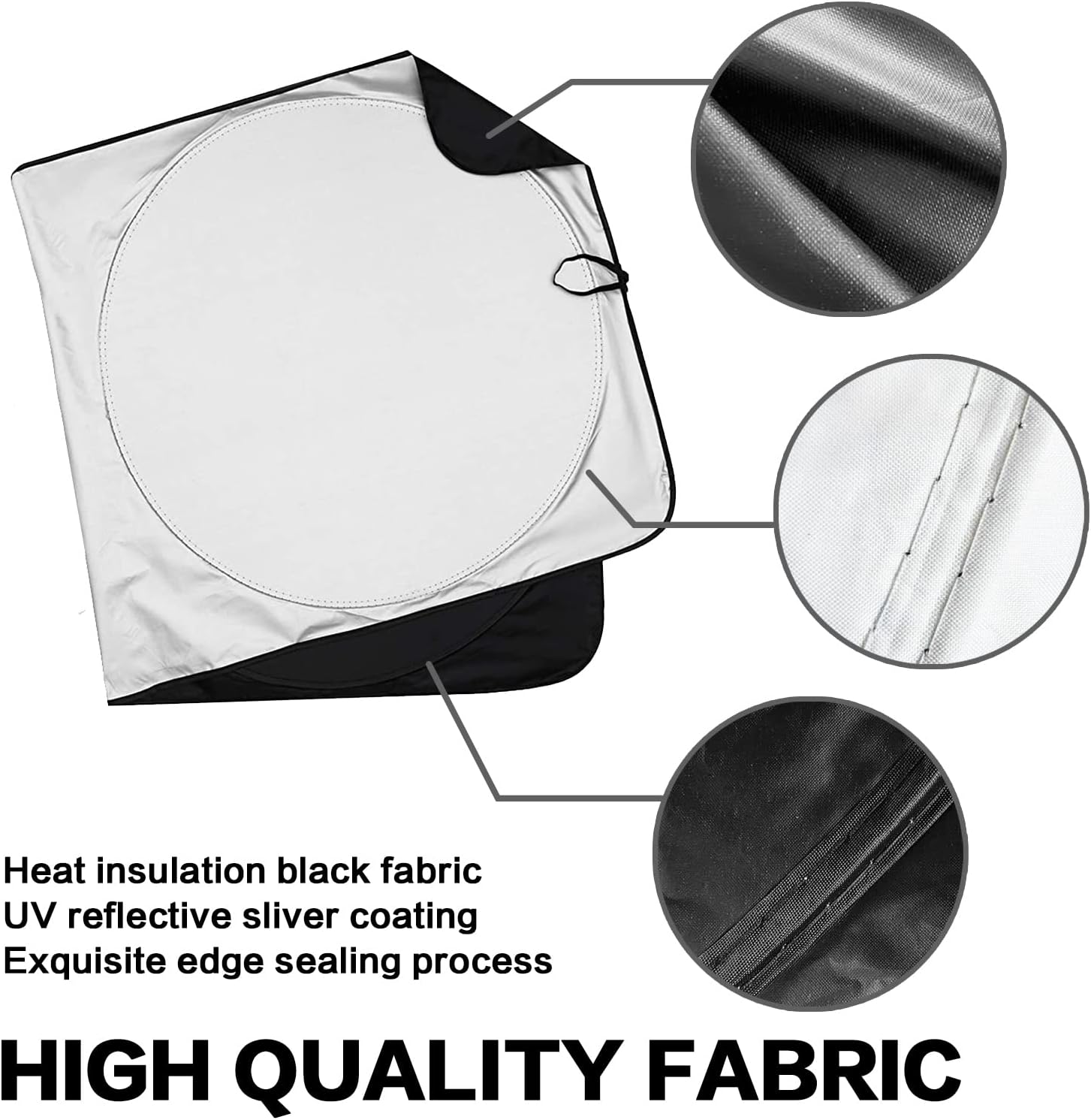 Leopard Print Windshield Sun Shade, Front Window Sun Shade for Car SUV Truck-63'' X 30'', Foldable UV Ray Reflector Visor Shield Cover