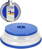 Vista 7 de Tovolo Cubierta de salpicaduras para microondas para alimentos, mediana (carbón) - Tapa protectora de salpicaduras de silicona plegable y ventilada