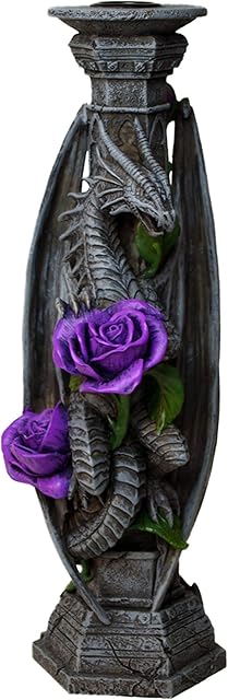 Nemesis Now Dragon Beauty Stick Anne Stokes Candle Holder NOW6853 Grey, Resin,25cm