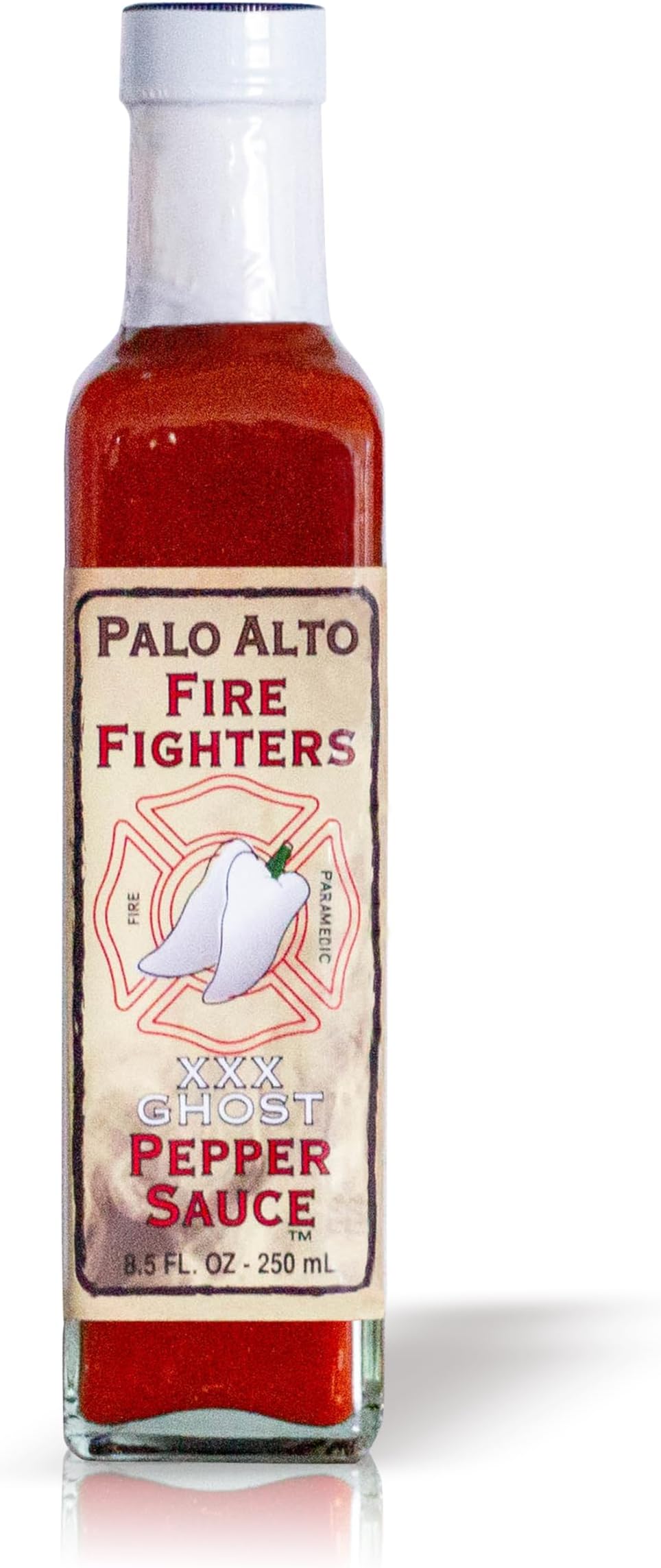 PALO ALTO FIREFIGHTERS Xxx Ghost Pepper Sauce, 8.5 FZ