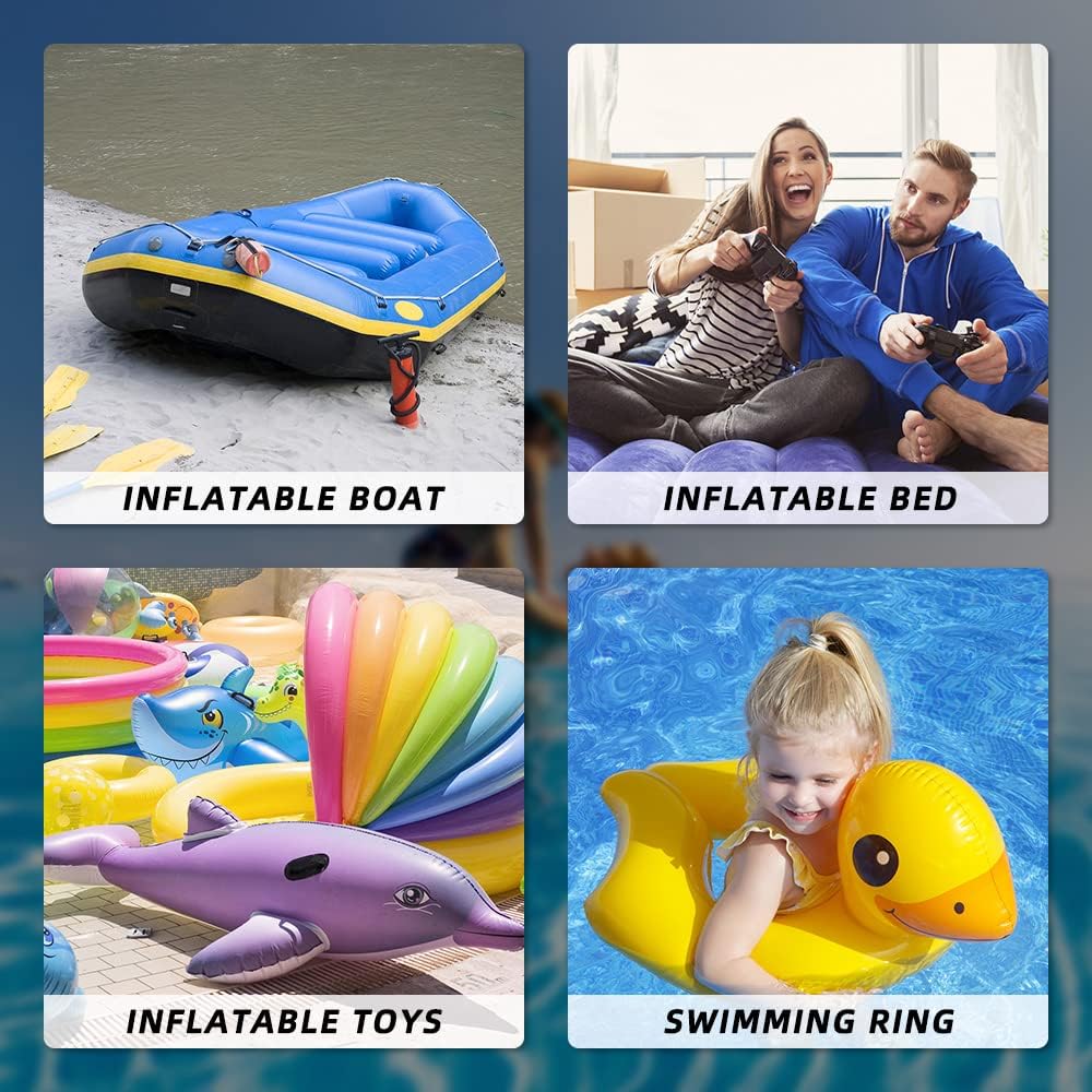 Elvasen 3.0 Electric Air Pump Air Mattress Portable Pump for Inflatables Couch, Pool Floats, Blow up Pool Raft Bed Boat Toy, with Vacuum Pumping Function （Black ） : Home & Kitchen