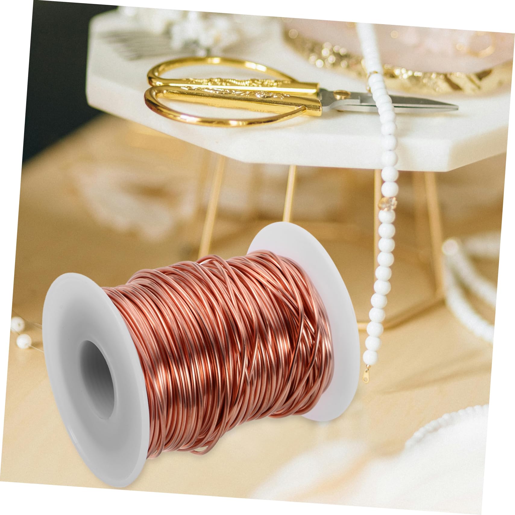 HOMSFOU 1 Rotolo Filo Rame per Creazioni Fai da Te Giardinaggio e Gioielli Filo Flessibile per Saldatura e Progetti Elettrici per Elettrocultura