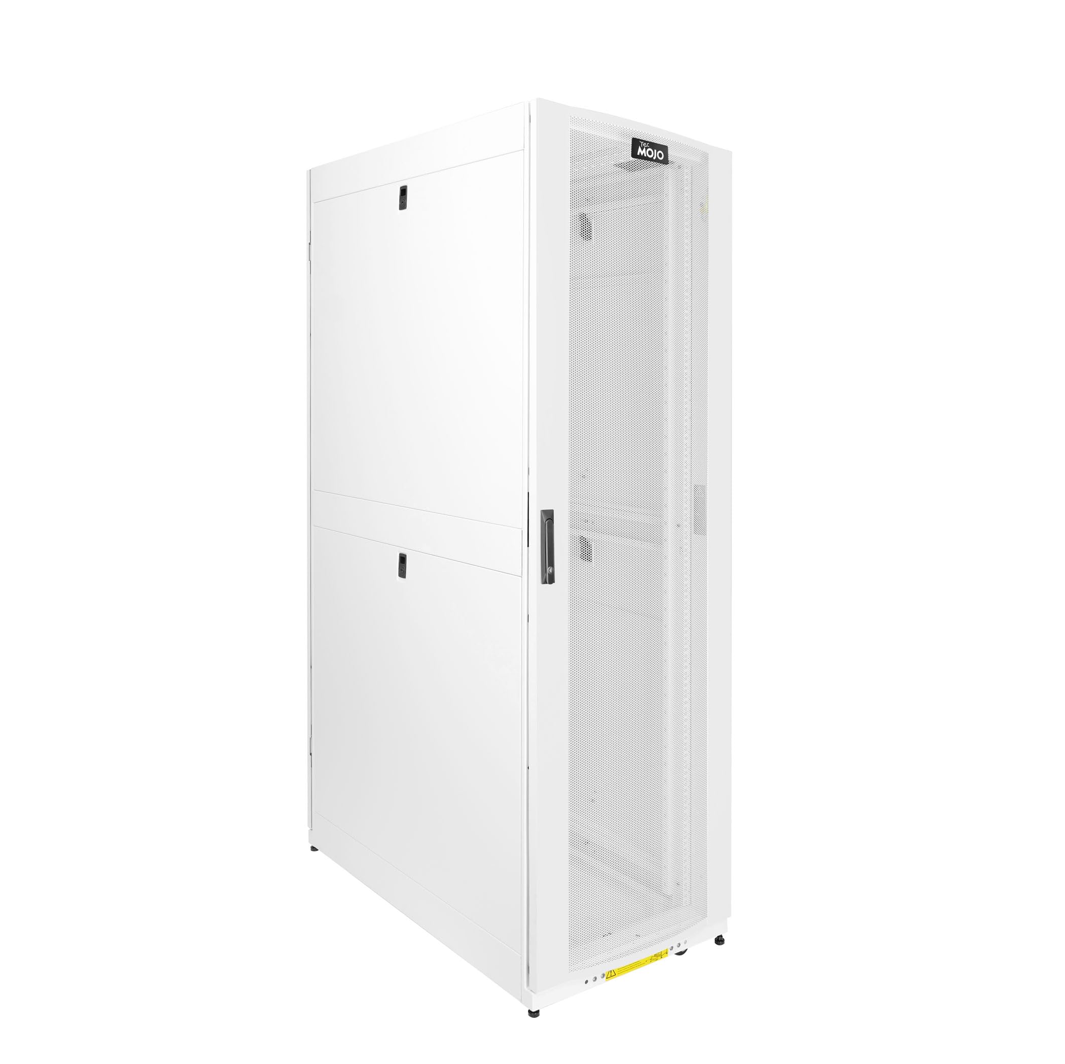 Tecmojo 42U Server Rack Cabinet - Fully Assembled 24inch Width 48inch Depth IT Network Equipment Cabinet Rack Enclosure with Casters - 3000lbs Weight Capacity(06White)