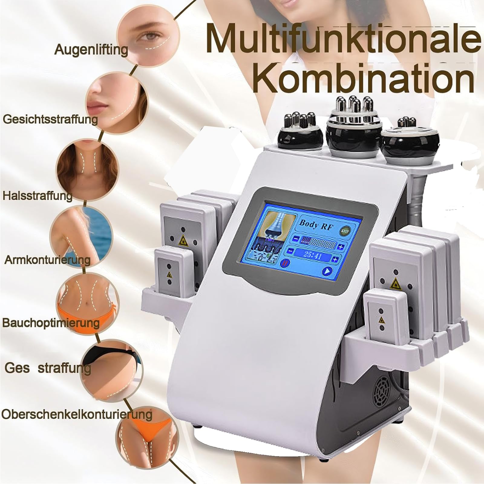 40k Radiofrequenz Gerät 6 In 1 Lipo Laser Hautstraffung Gerät Massagegerät für Radiofrequenz Gerät Gesicht Körper Schönheitsmaschine