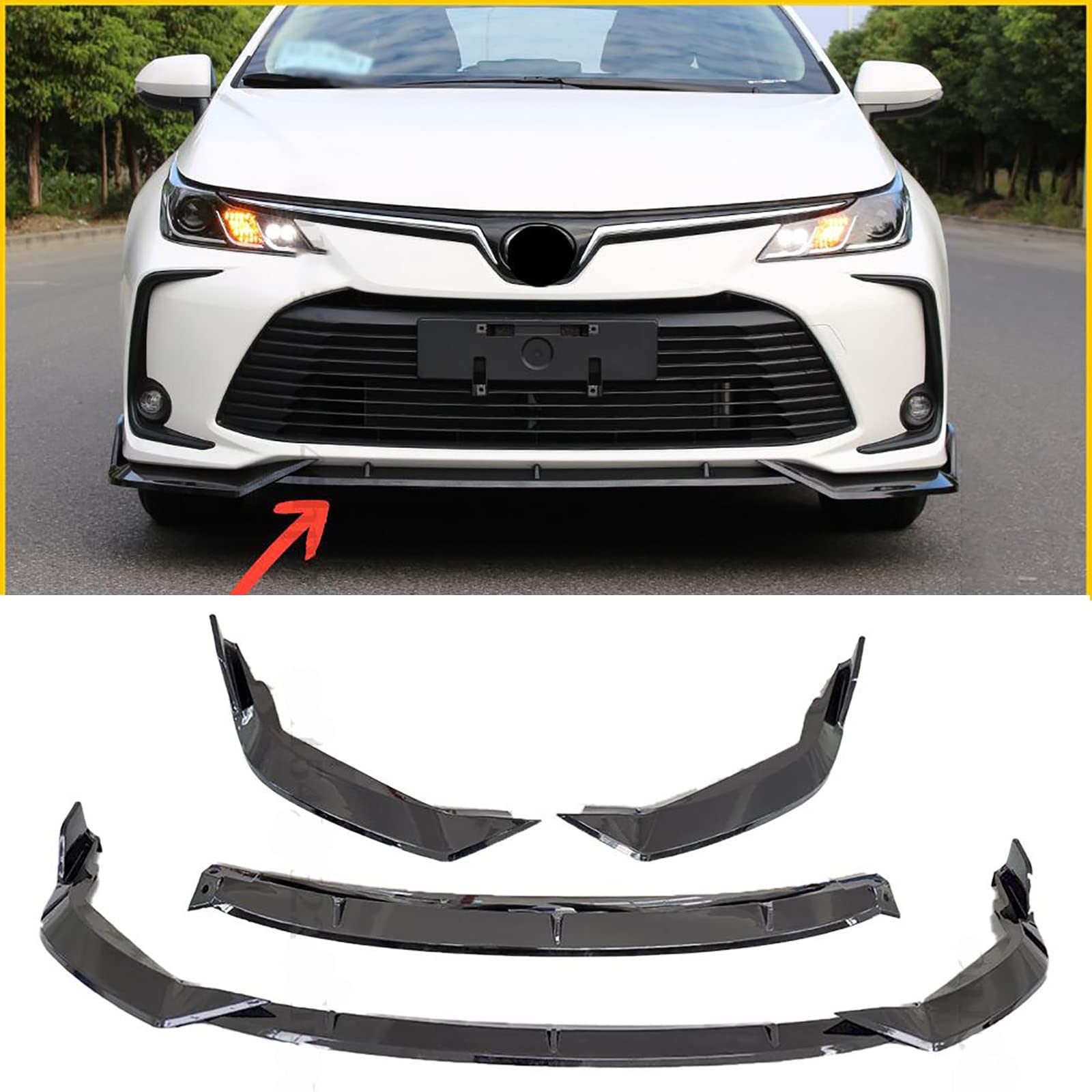 Buy Car Forward Spoilers for Toyota Corolla 20192021,Front Bumper Lip