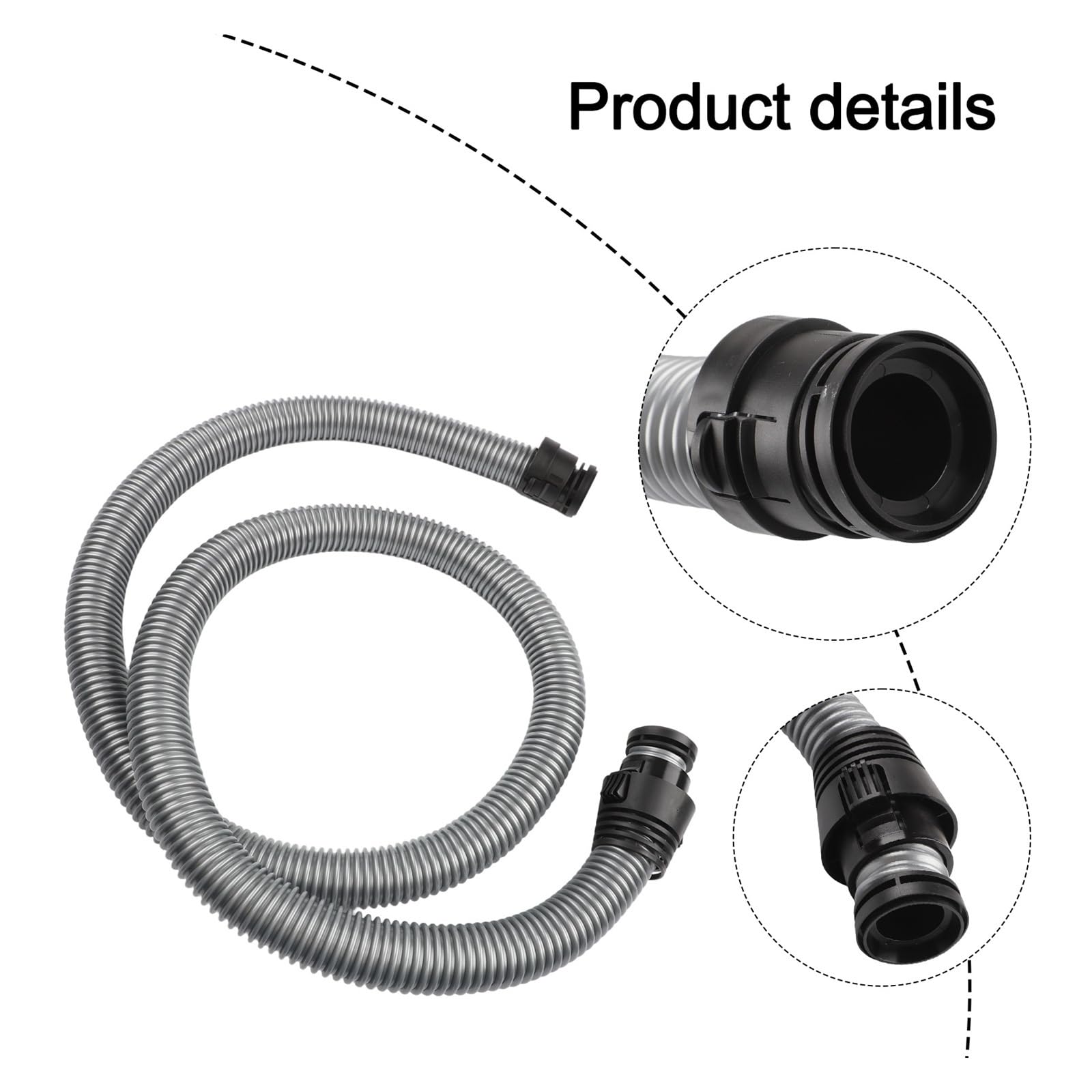 2 M Langer Schlauch Mit Griff, Kompatibel Mit Miele Staubsaugern Der Serien C1, C2 Und S (38 Mm), Haushaltsreinigungszubehör(Hose Handle)