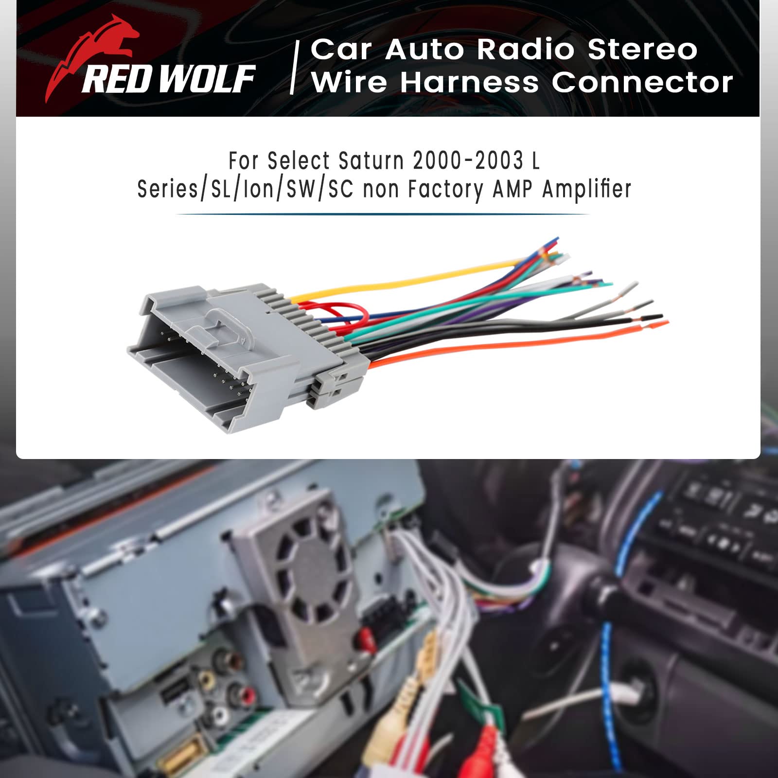 Amazon.com: RED WOLF Radio Wiring Harness for Select Saturn 2000