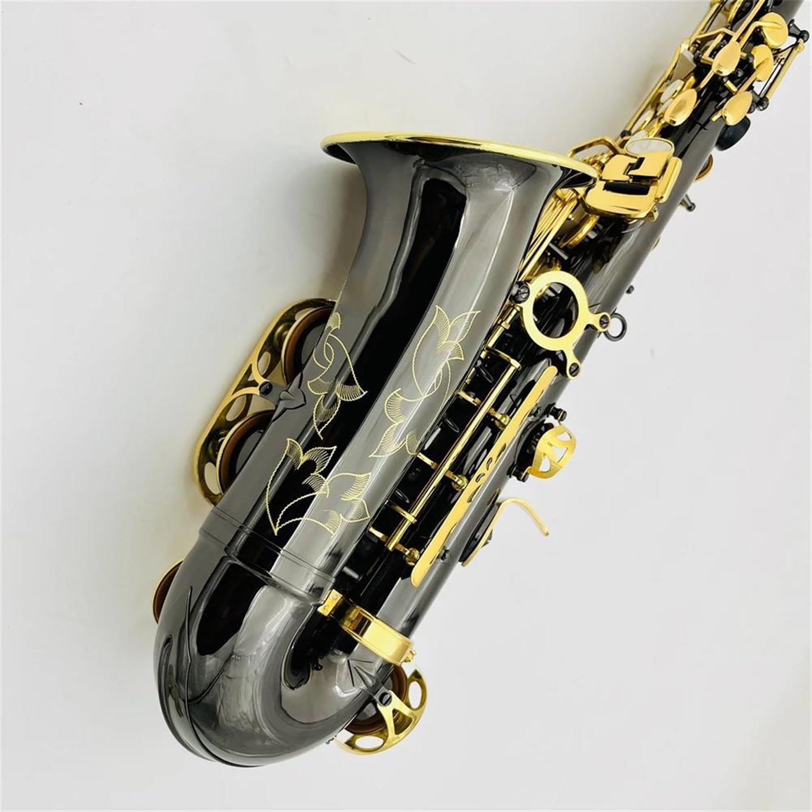 Saksofon Altowy Mosiądz Czarny Nikiel Złoto Eb Tune Sax Instrument Muzyczny Z Etui profesjonalny Saksofon (Color : Leather bag)