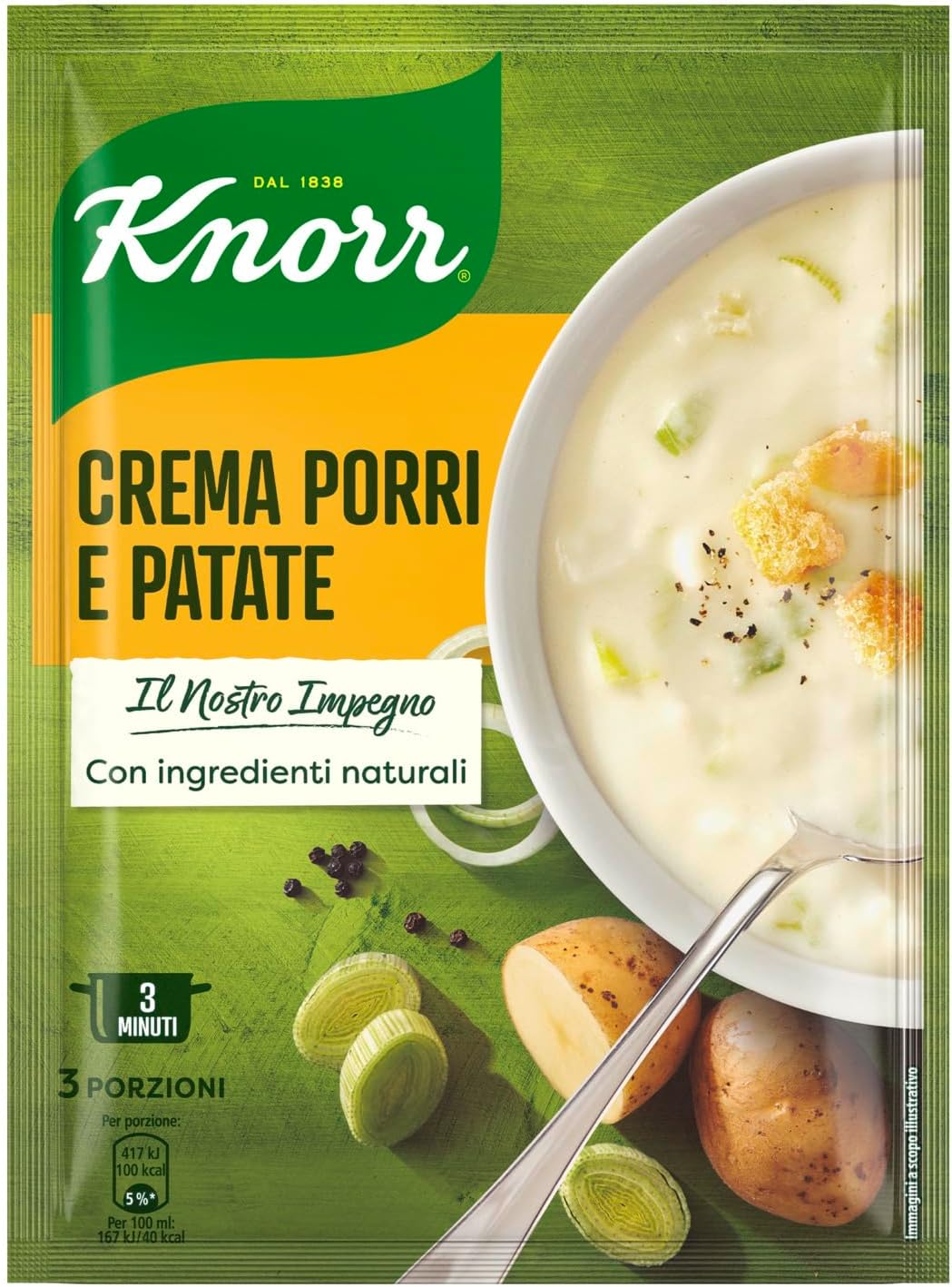 Knorr Crema con Porri e Patate, Piatti Pronti Knorr con Ingredienti