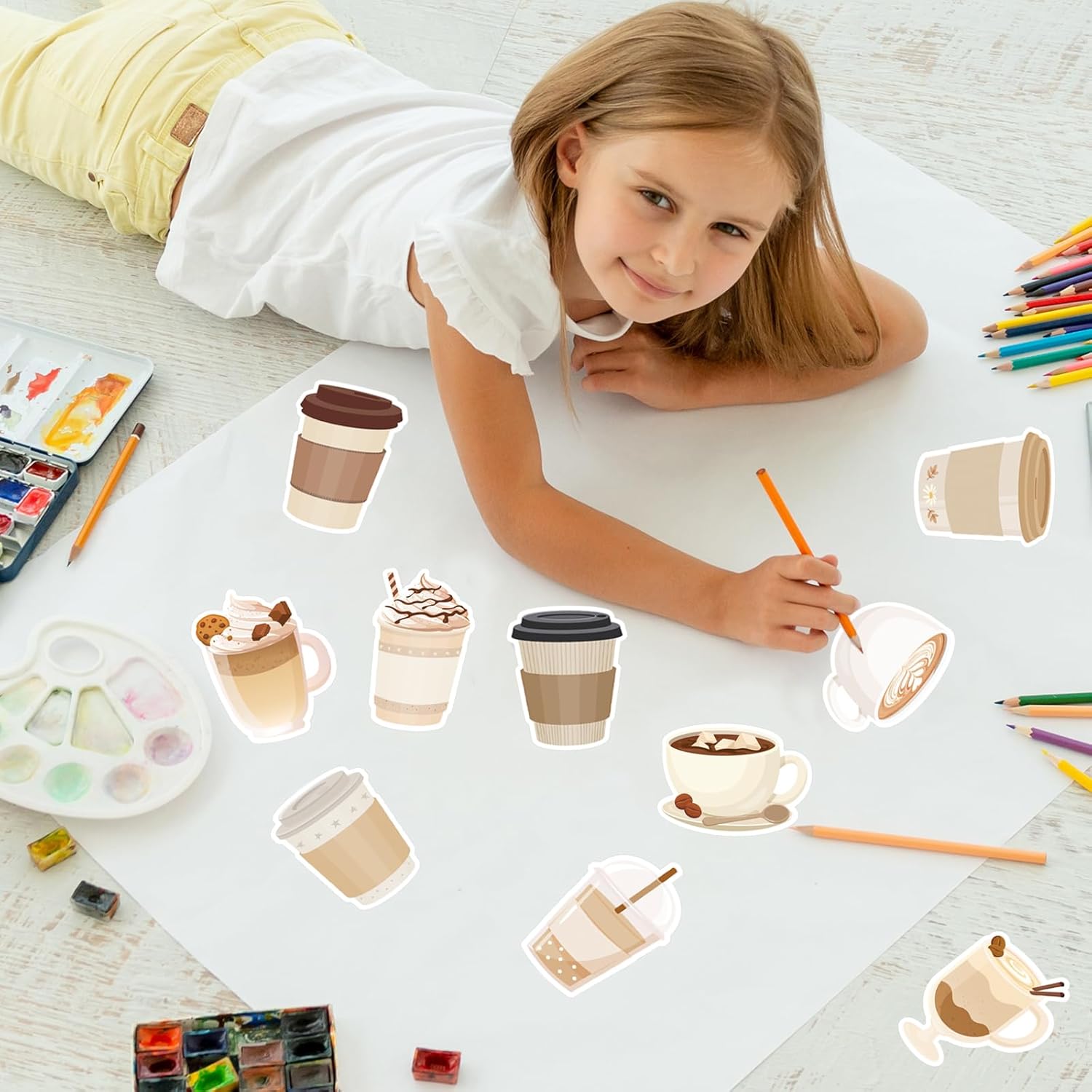 Cute Sticky Notes Set Coffee Cup Funny Stationery Self-Adhesive Pads Party Wedding Favors Themed Gifts Fun Memopads Essentials Pastel Refrigerator for Women Student Office Supplies (10 Packs) - Image 7