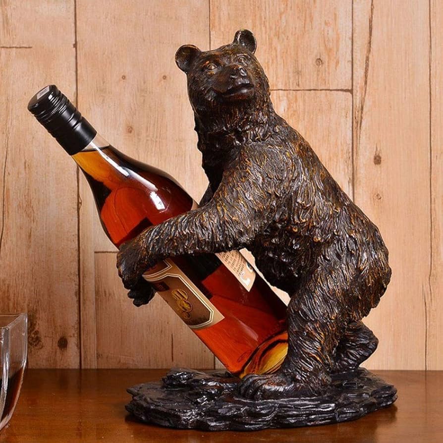 Amazon.co.jp: ワインラック クマのワインボトルホルダー 素朴な動物の