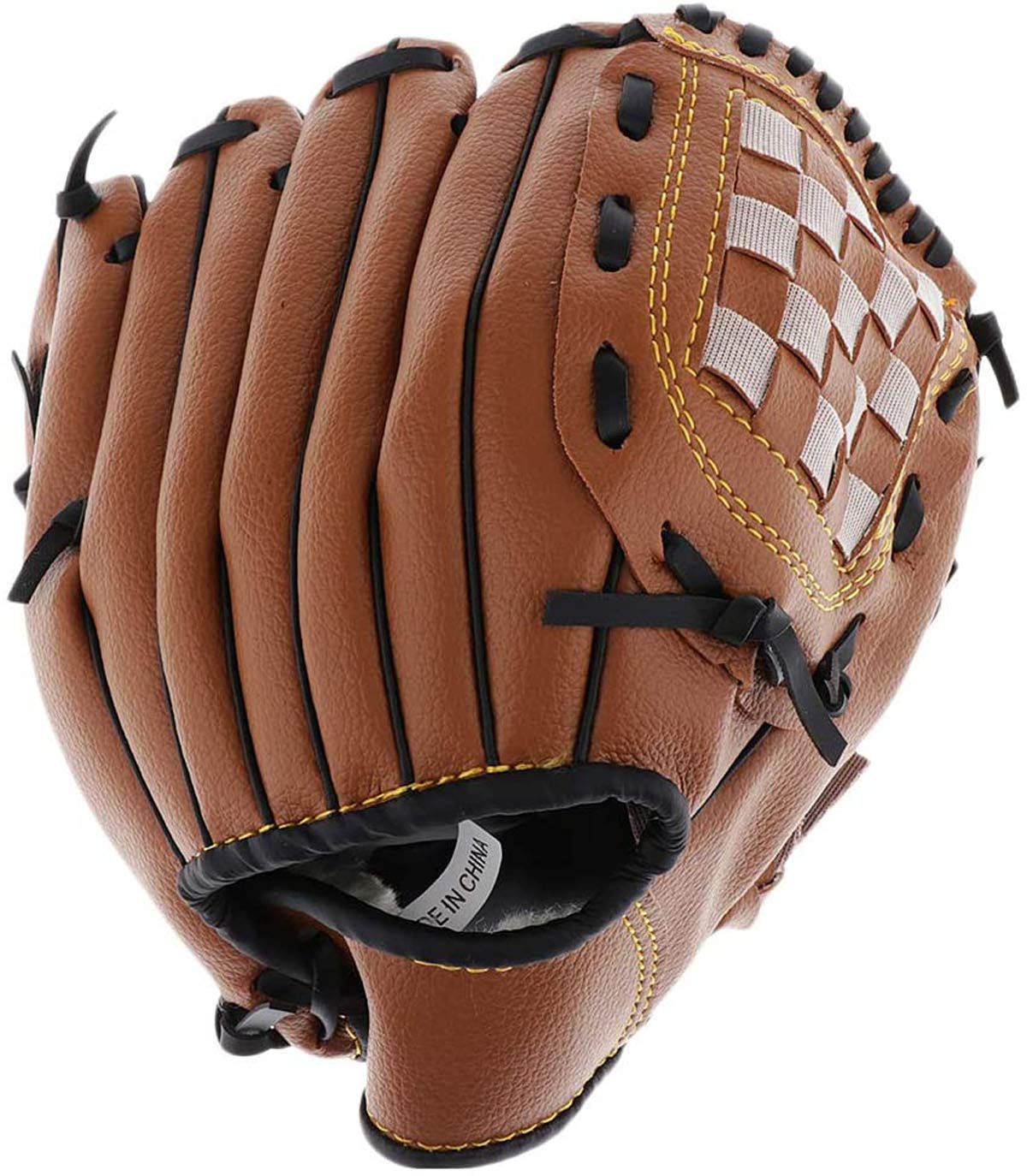 Acidea 11,5 Pouces de Baseball Durable Cuir Pichet Pichet épaississant à Gauche à la Main de Baseball pour Adulte Jeunesse Enfants pour Recueillir, Marron