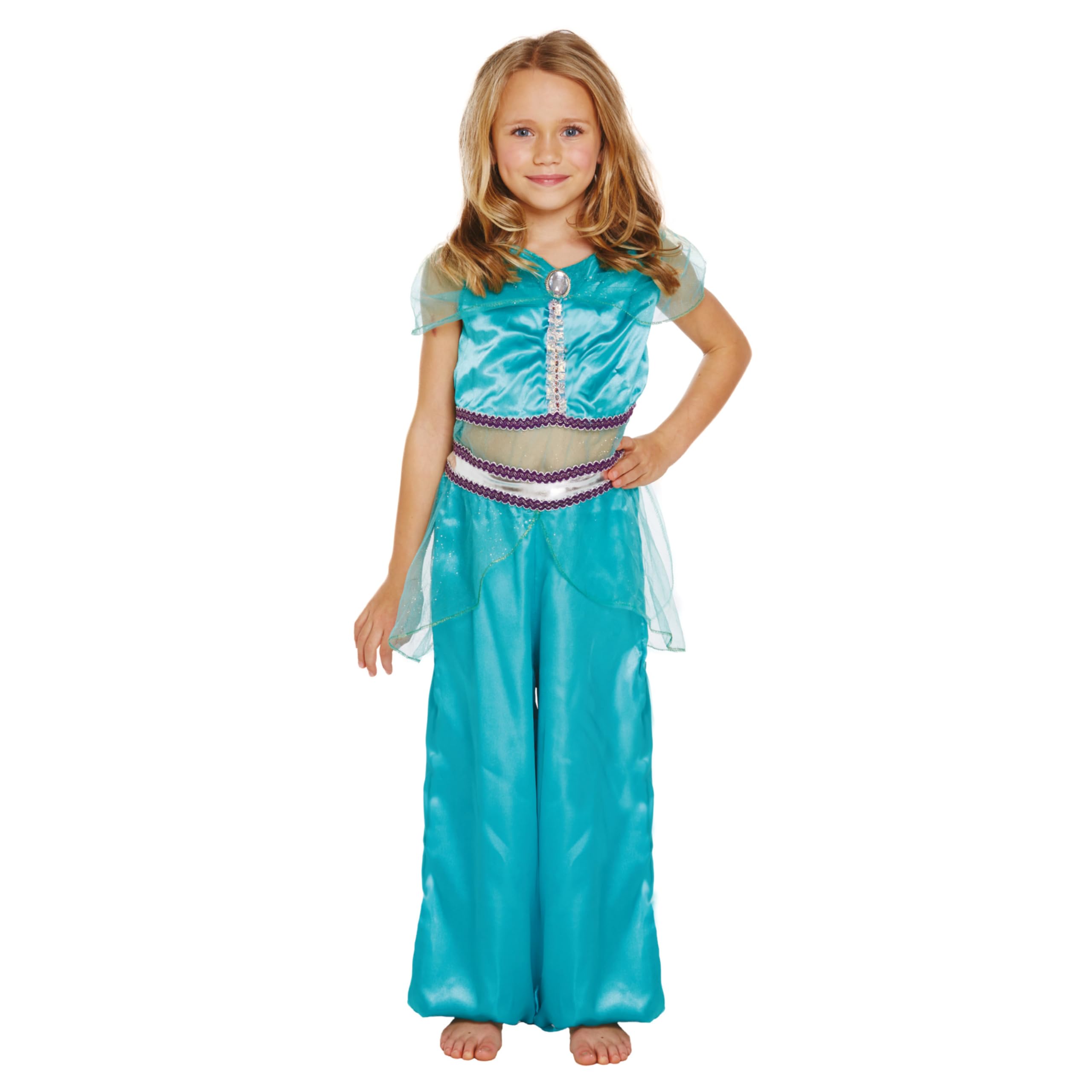 Lizzy Child Arabian Princess Costume (Small / 4-6 Years) | Kids school Pretend Theme Party Fancy dress outfit Accessory Cosplay, World Book Day Halloween, Christmas