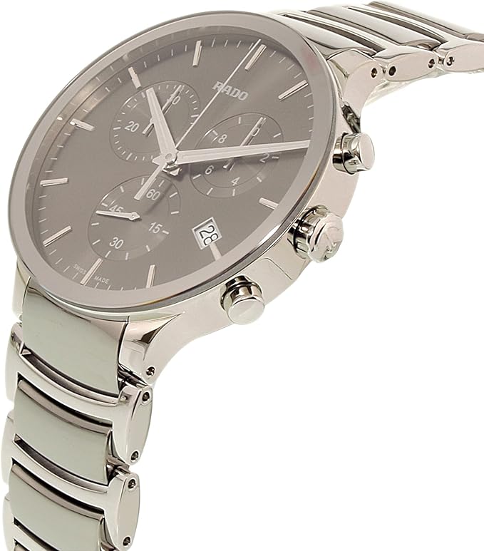 RADO HOMME 44MM CHRONOGRAPHE GRIS CÉRAMIQUE BRACELET DATE MONTRE R30122122  : Amazon.fr: Montres