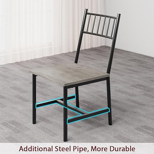 Miniatura 5 de IDEALHOUSE Juego de mesa de comedor para 4, mesa de cocina y sillas para 4 con banco de almacenamiento, juego de mesa de cocina rectangular con