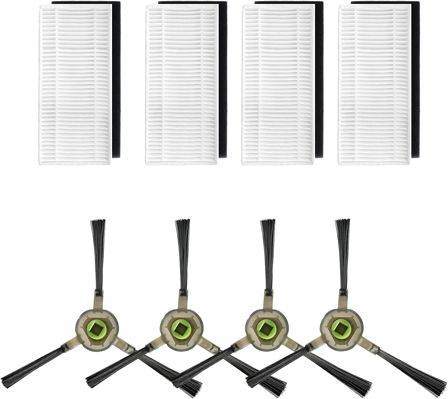 OKP Accesorio original K7 / K8 para robot aspirador de repuesto, 4 cepillos  laterales y 4 filtros HEPA : Amazon.es: Hogar y cocina