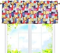 Vista 7 de 2 paneles de cenefas de cortina negras de Navidad para ventanas de cocina, cortinas cortas para ventanas de cocina, baño, decoración de lavandería