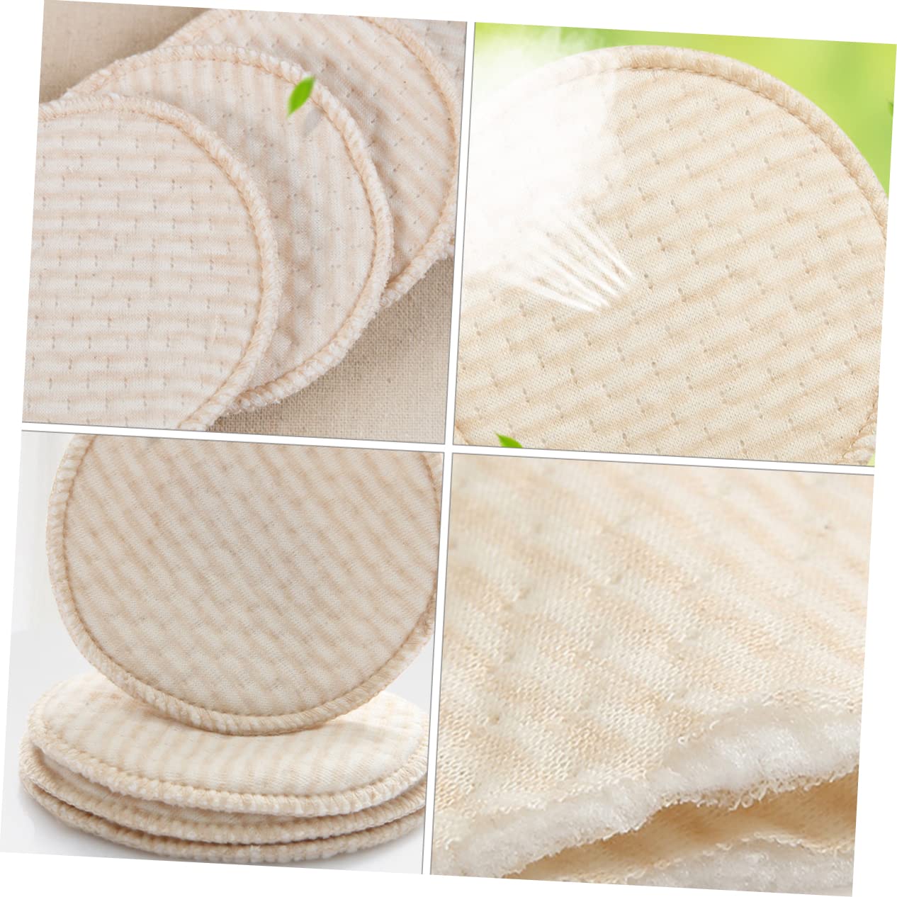 4pcs Washable Cotton Breast Pads Absorbent Nursing Cushion for Lactating Mothers Prevents Leakage Comfortable and Reusable