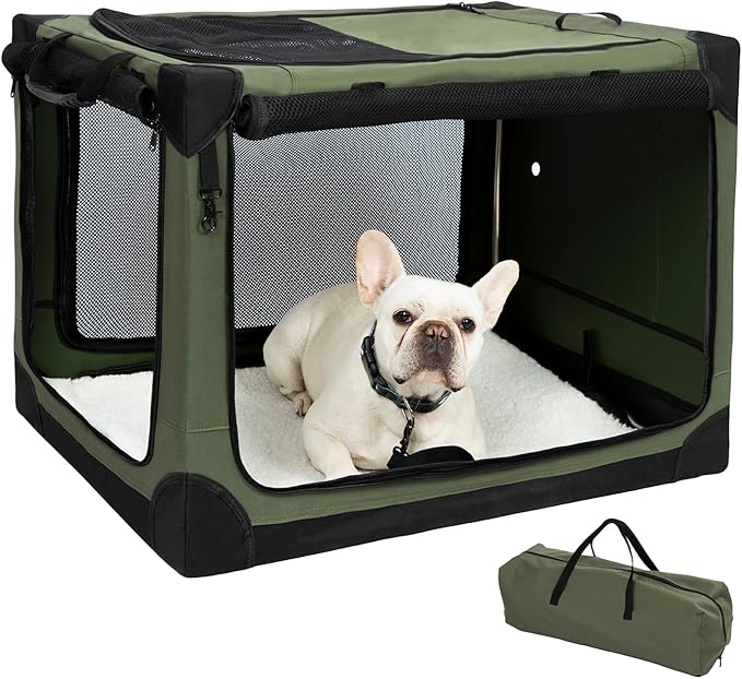 Pettycare 30 Inch Stainless Steel Collapsible Dog Crate