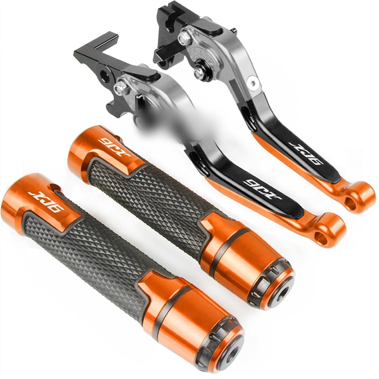 Moto Leva Di Frizione Del Freno + 22 MILLIMETRI Manopole Maniglia Grip Manubrio Per Yamaha XJ6 N DIVERSIONE 2009 2010 2011 2012 2013 2014 2015