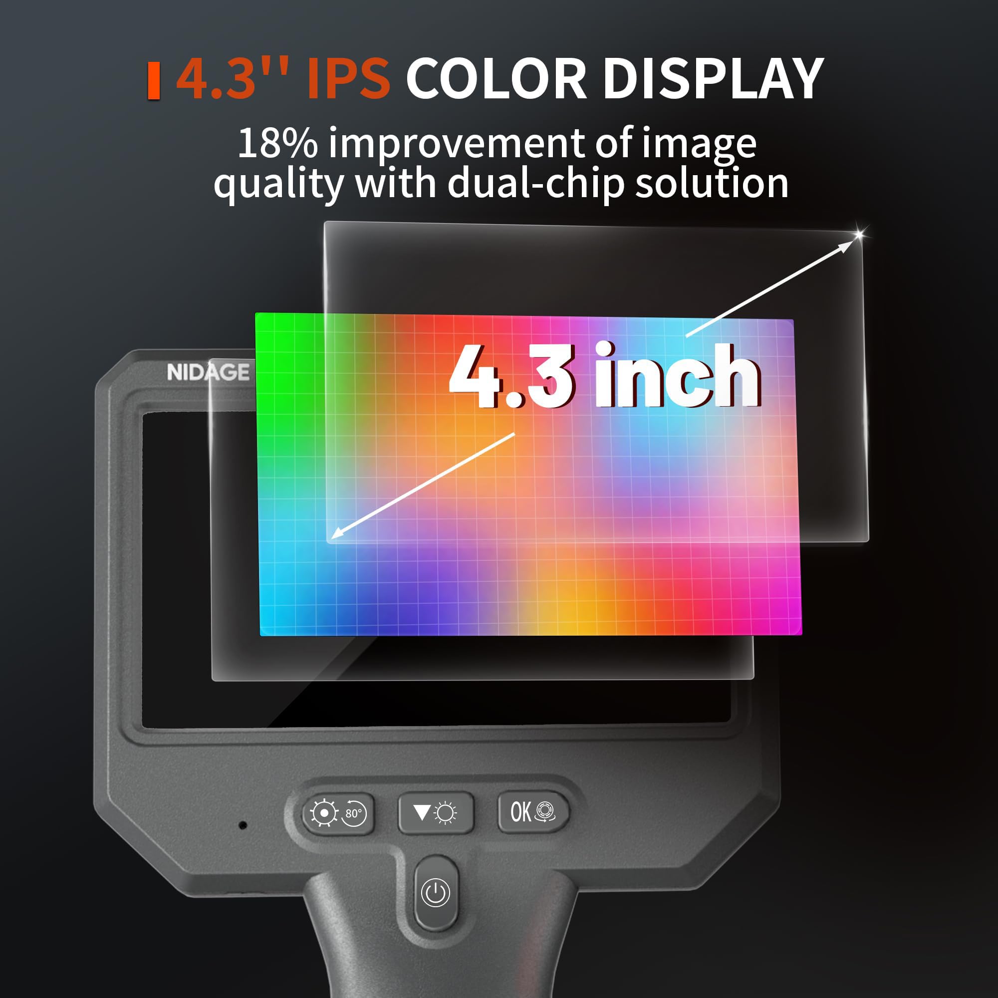 Dual Lens Endoscope Camera with Light, 1920P Industrial Borescope — Amazon image 4