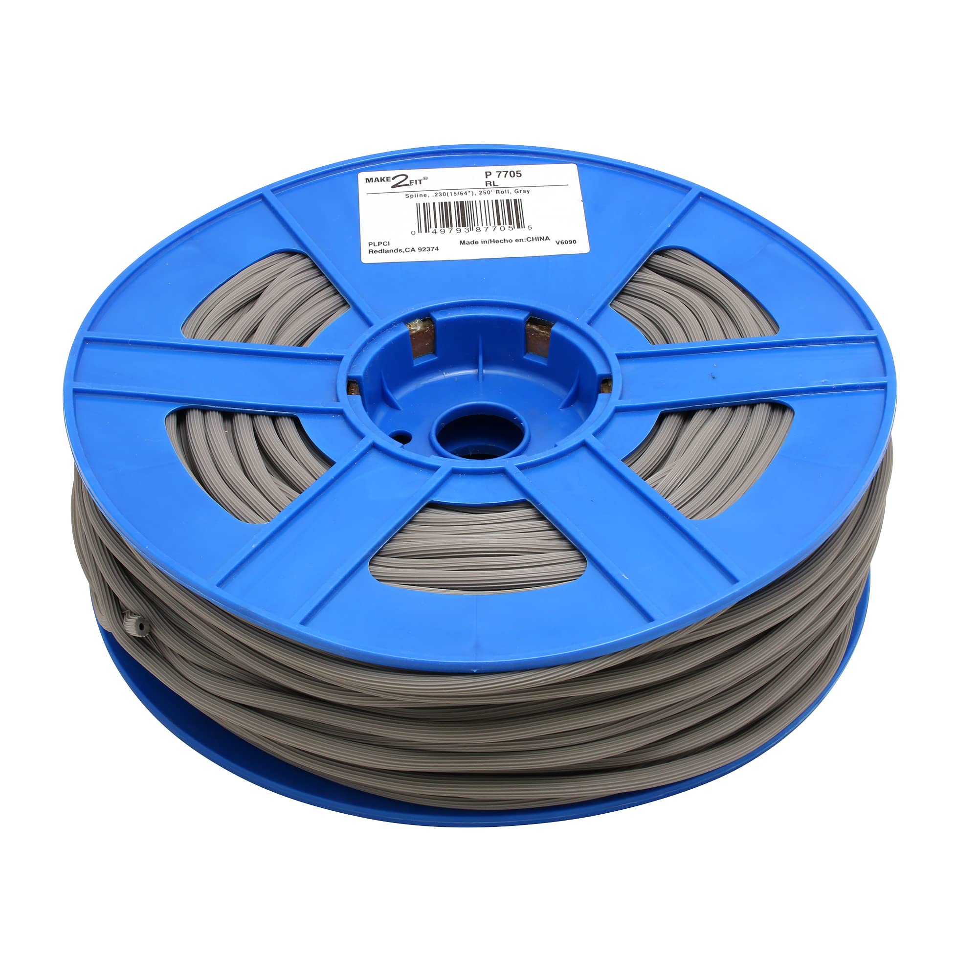 Spline P 7705 roll gray 0.23 in x 250 ft joint vinyle pour cadre moustiquaire fenêtre