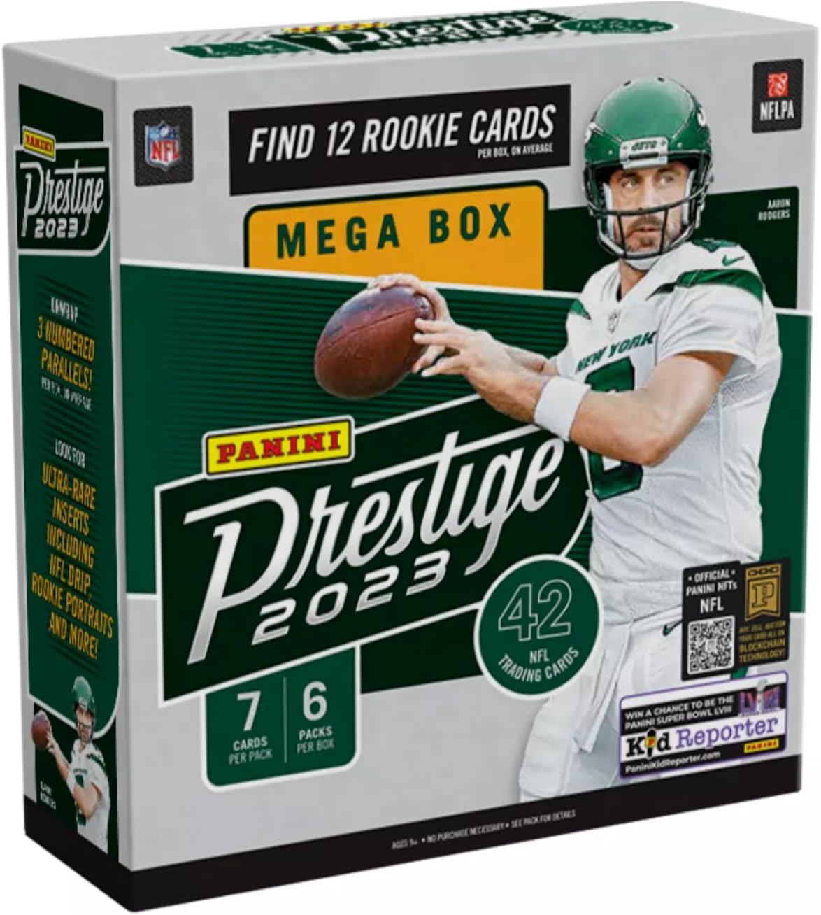 PRIZM 2023 Prestige Football Trading Card Mega Box - 42 Football Cards - Looks for rookies Like CJ Stroud, Will Levis, Anthony Richardson, Bryce Young, and More!