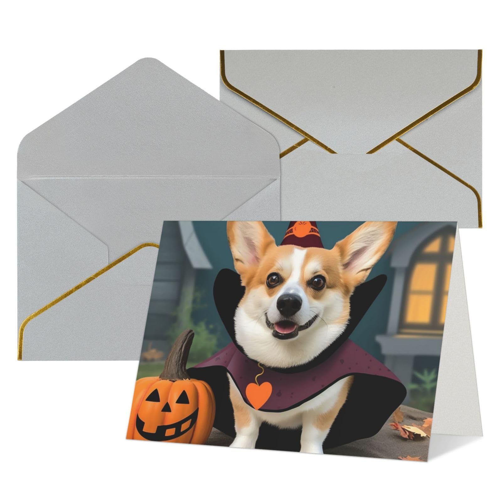 Cartes vierges Corgi Halloween pour ne plus manquer d'idées - 8