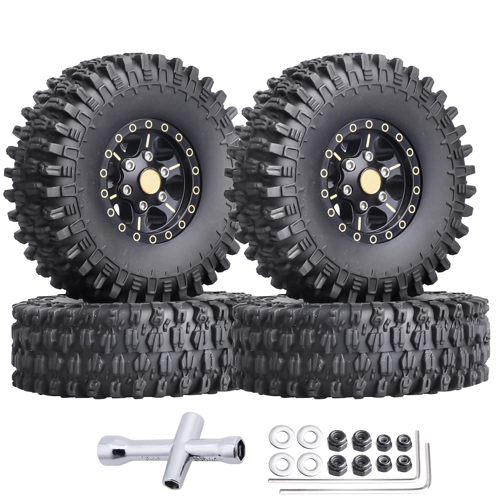 Amazon | Hobbypark Brass 1.0 ビードロックホイールとタイヤ