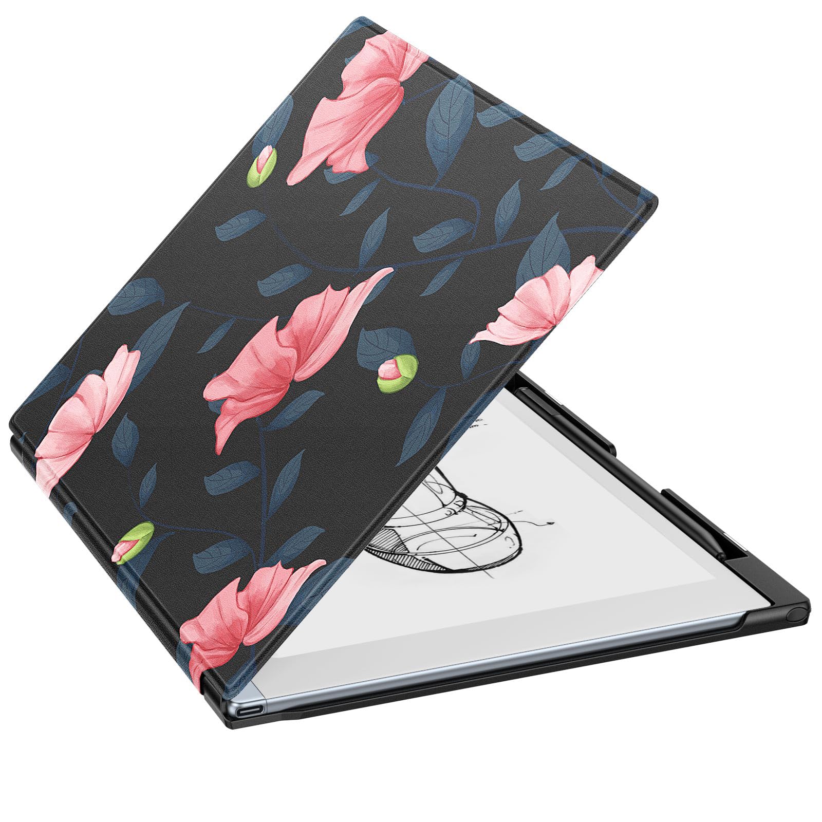MoKo Custodia per Remarkable 2, Cover Protettiva Leggera e Rigida con Portapenne Incorporato, Custodia Folio per Tablet Remarkable 2 10,3 2020, Nero