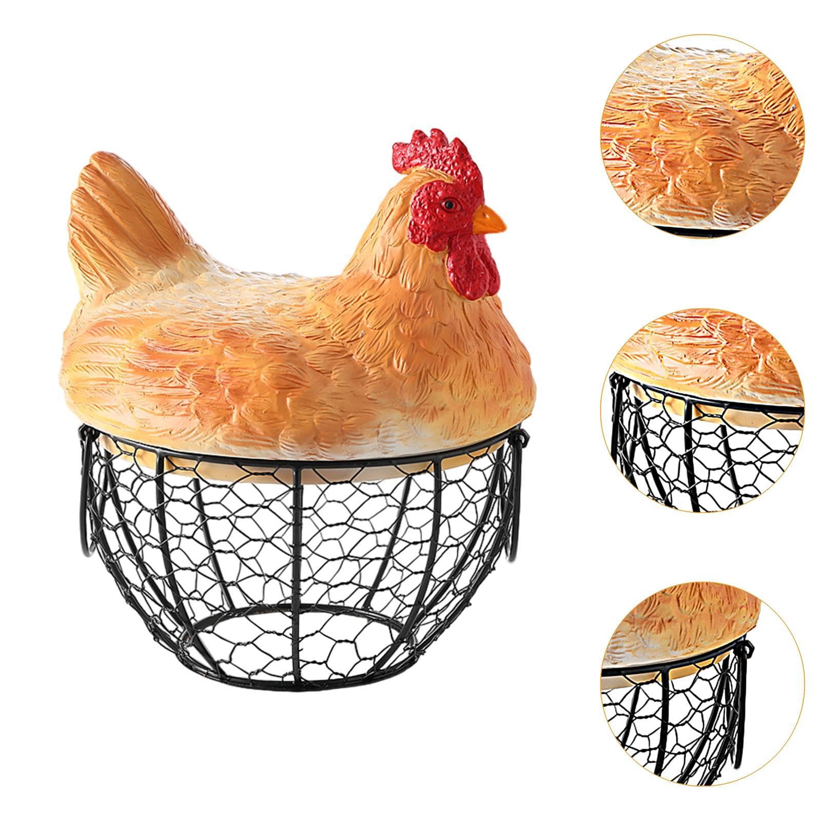 Panier à œufs, Boîte de Rangement pour œufs, Panier de Rangement Portable en Fil de Métal pour La Cuisine, Panier à Fruits pour -Manger
