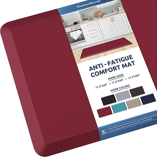 Miniatura 110 de KitchenClouds - Tapete antifatiga acolchado para cocina, impermeable, antideslizante, cómodo, para escritorio de pie, fregadero y oficina, 17.3 x 39