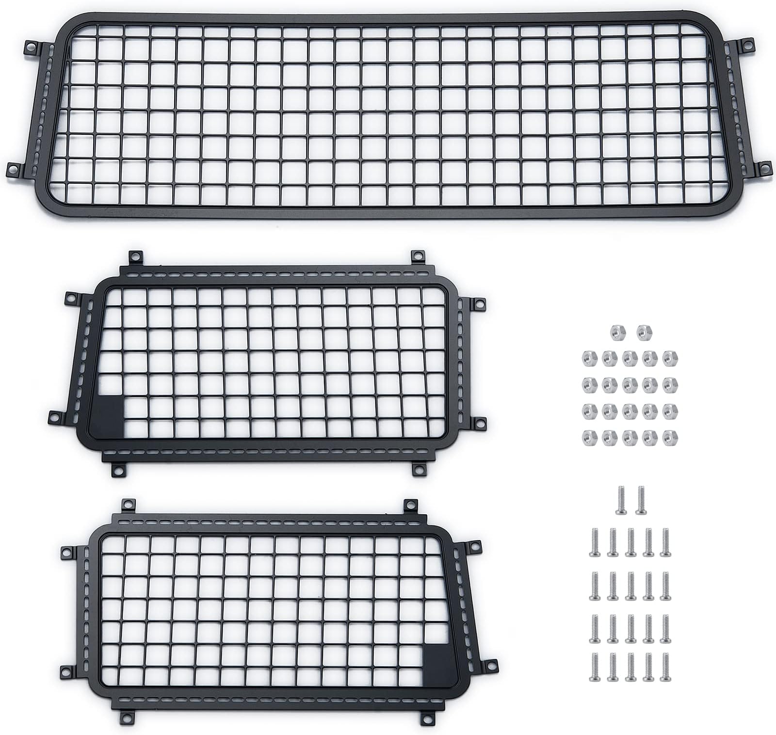 MORLORDY Metal RC Side Windows Rear Windows Protective Mesh Net for 1/10 Scale RC Crawler Car TRX4 2021 Bronco Upgrades