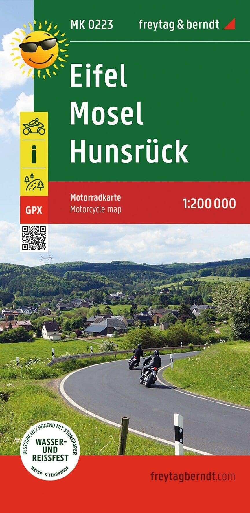 Eifel - Mosel - Hunsrück, Motorcycle Map 1:200.000, freytag & berndt: