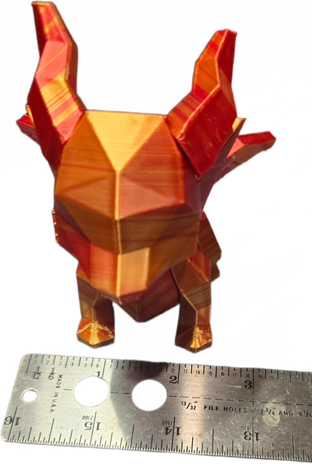 Zax Dezignz 3D Printed Magnetic XL Baby Majestic Dragonz Brain Teaser Puzzle, 11 Pieces, Easy Skill Level, Geometric Art Decor, Modern Style, No Instructions, Ages 16+ (Orange Gold Iridescent)