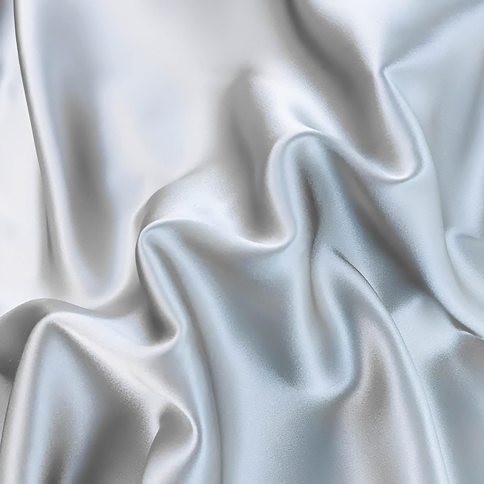 22 Momme 100% Mulberry Silk Fabirc 114cm Wide by 2 Metre Charmeuse Fabric Silk for Dress,Lining,Craft,Wedding(Grey) — image 1