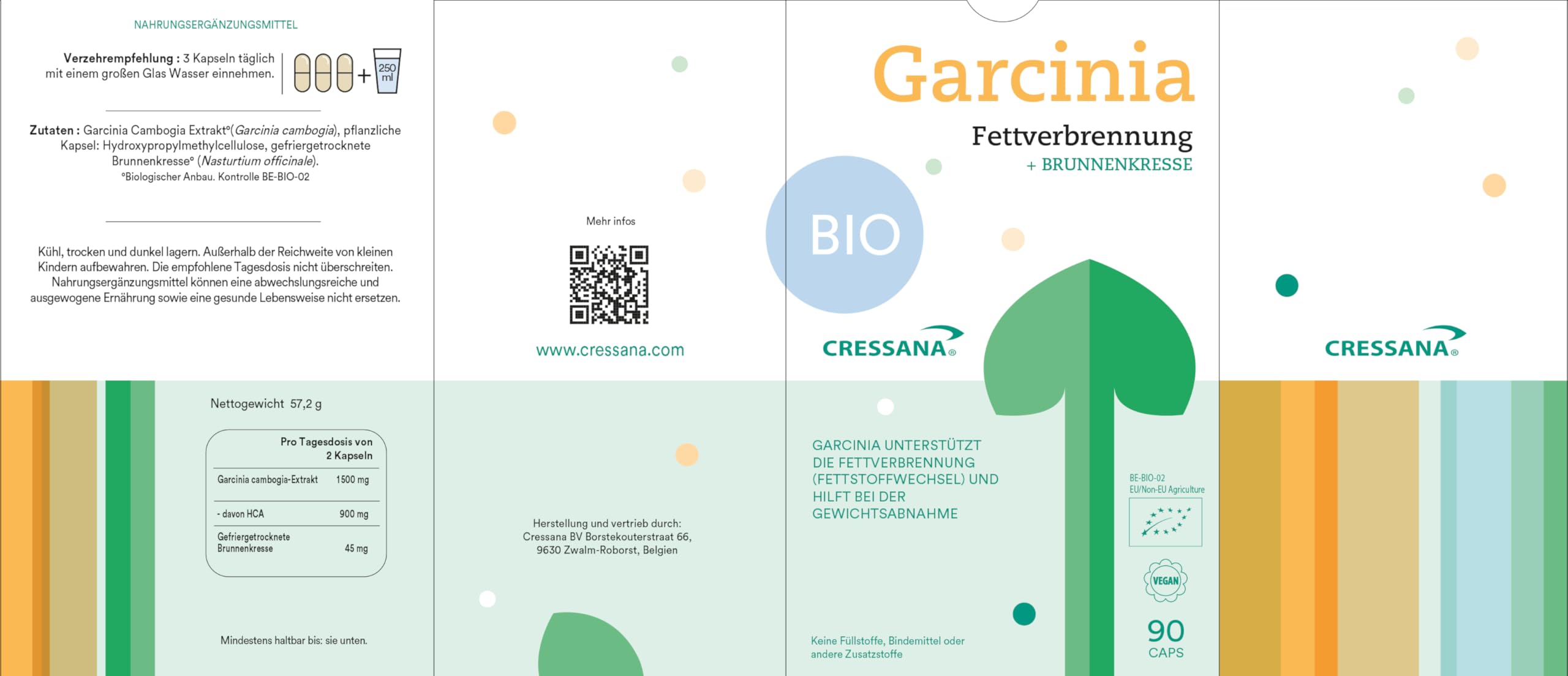 Garcinia - 90 Kapseln - Garcinia-Cambogia-Extrakt - Bio & Vegan - Unterstützt Gewichtsmanagement, Appetitreduktion & Fettstoffwechsel, Natürlicher Fettverbrenner